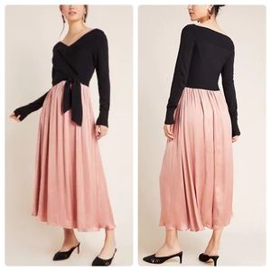 Anthropologie Justine Maxi Dress Sweater Set PXS